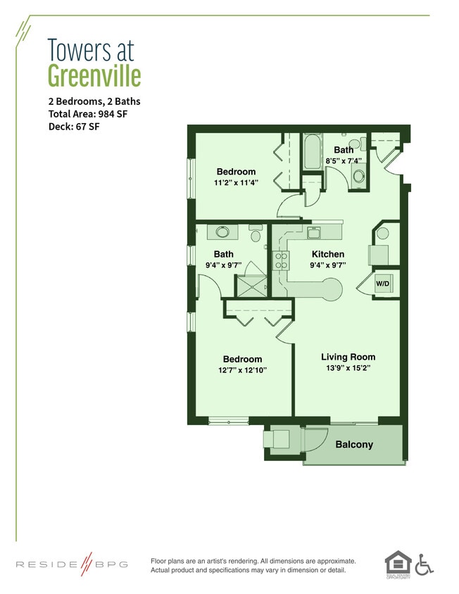 Floor Plan - Two Bedroom Large