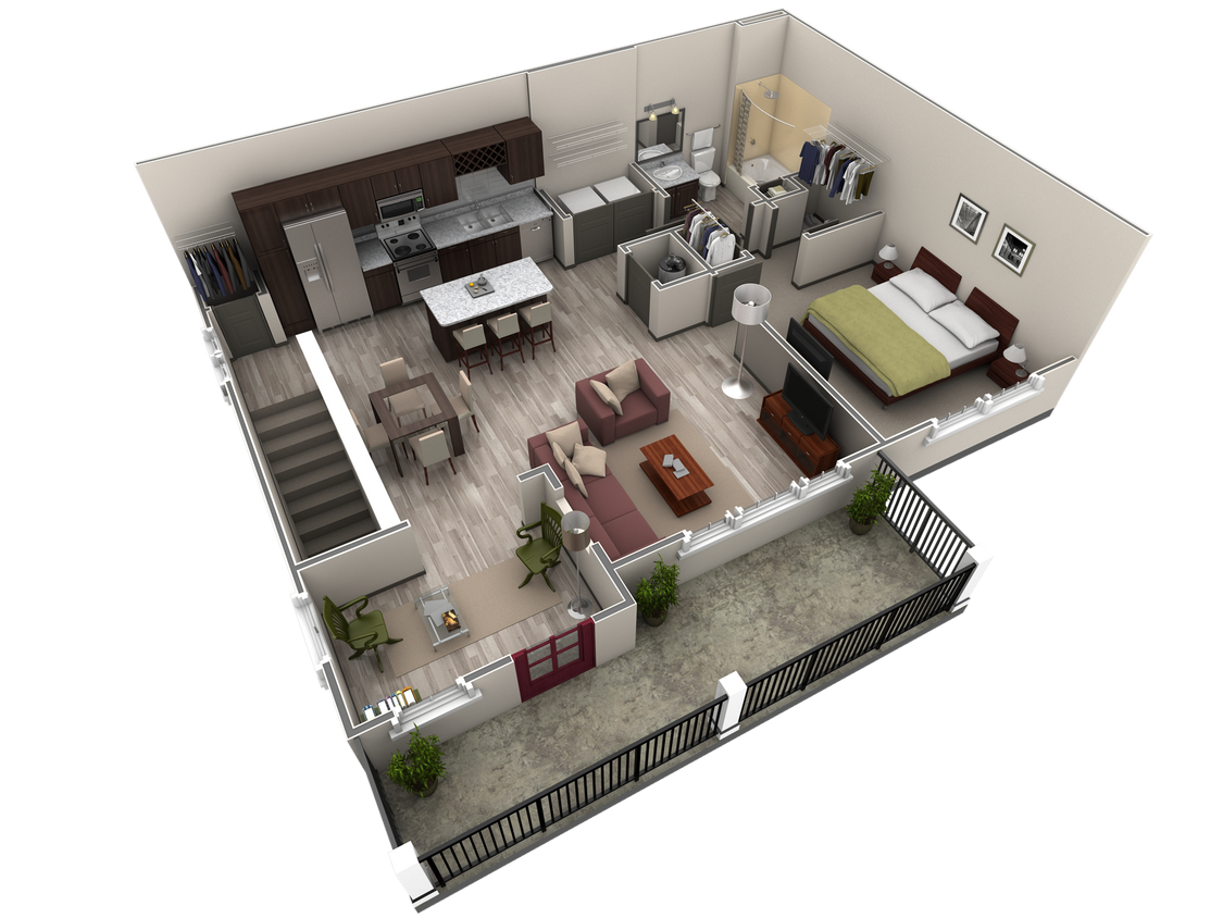 Floor Plan - 1 BR Grand Overlook