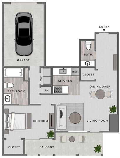 Floor Plan - A1 - 1x1.5