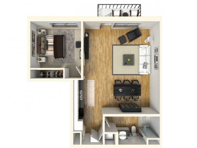 1 Bed / 1 Bath - 778 SF - Barclay