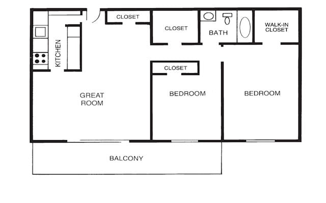 F - 2B - 2 Bedroom