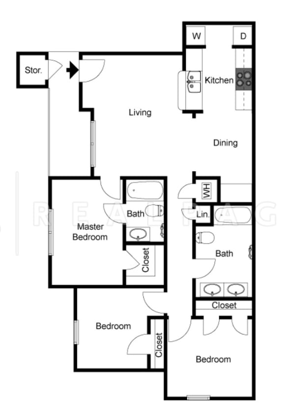 1BR/1BA - 1 Bedroom, 1 Bath