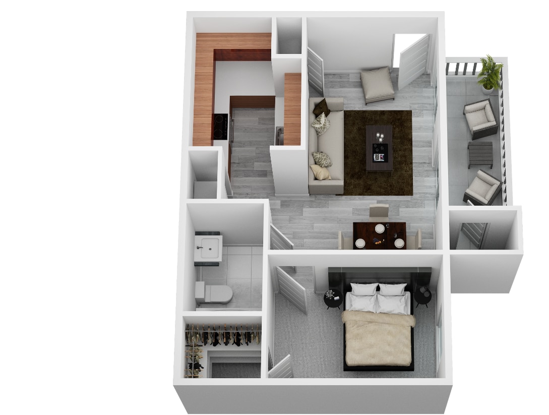 Floor Plan - 1 Bedroom