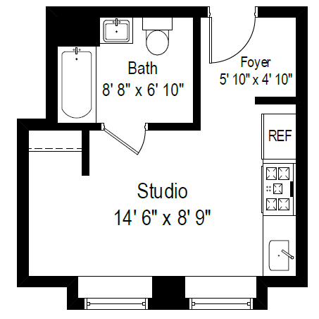 Floor Plan - Studio - Style H