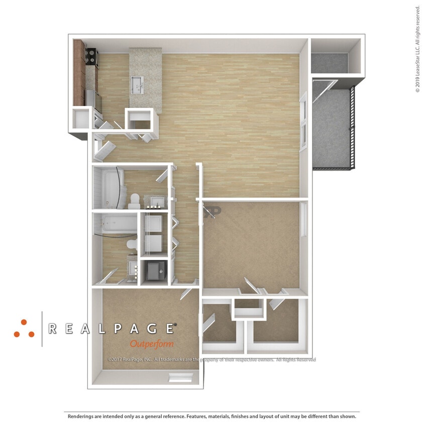 Floor Plan - Two Bedroom Two Bathroom
