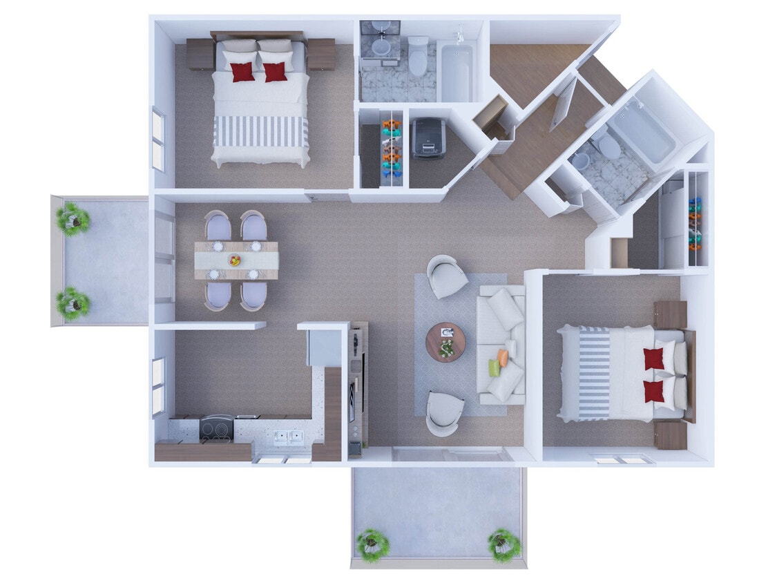 Floor Plan - 2 Bedroom Floor Plan B4