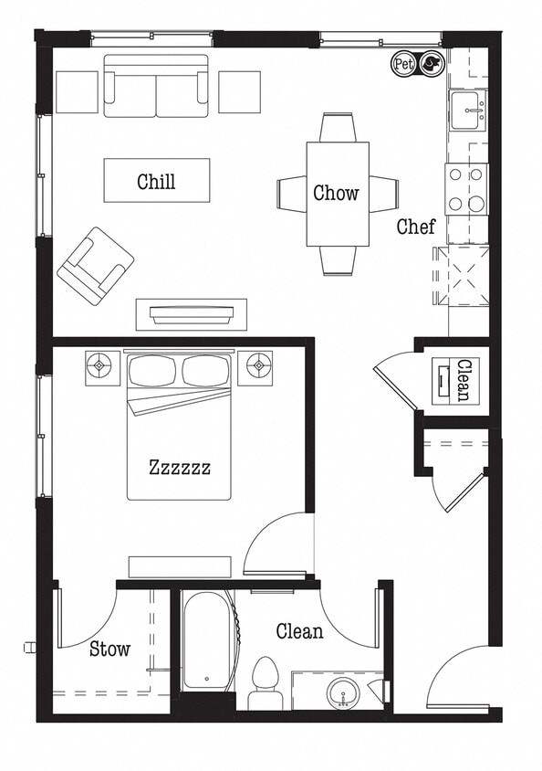Floor Plan - One Bedroom A7
