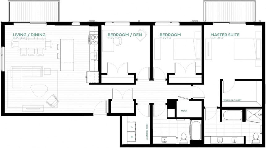 Floor Plan - Commodore | Penthouse