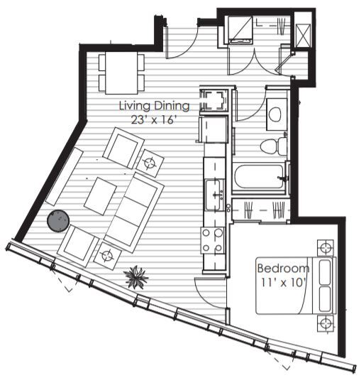 Floor Plan - 1x1 N