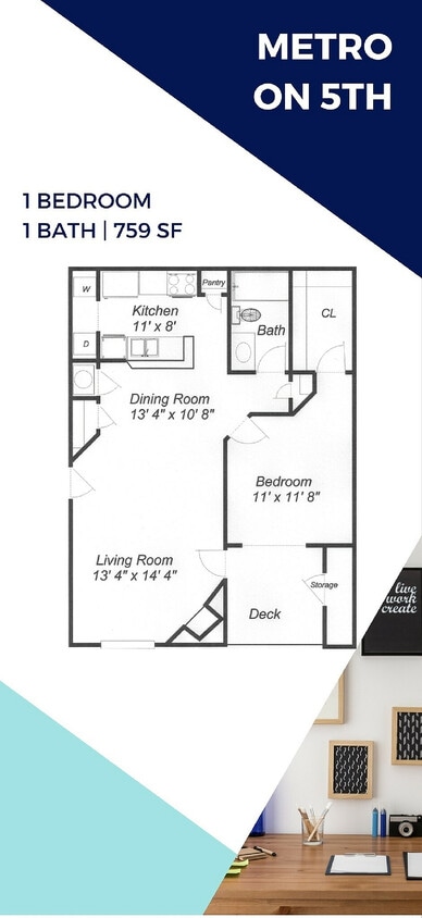 One Bedroom, One Bath - The Downtown Den-Renovated