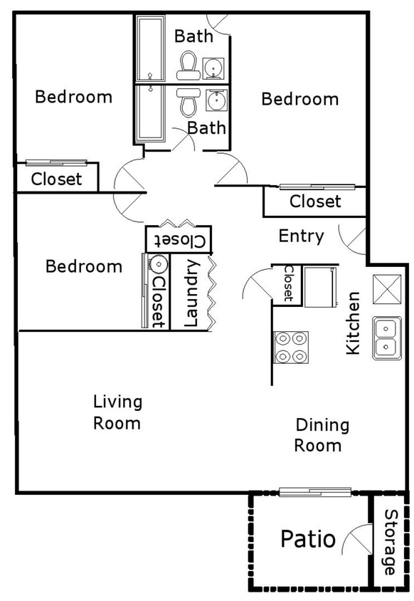 Floor Plan - Three Bedroom