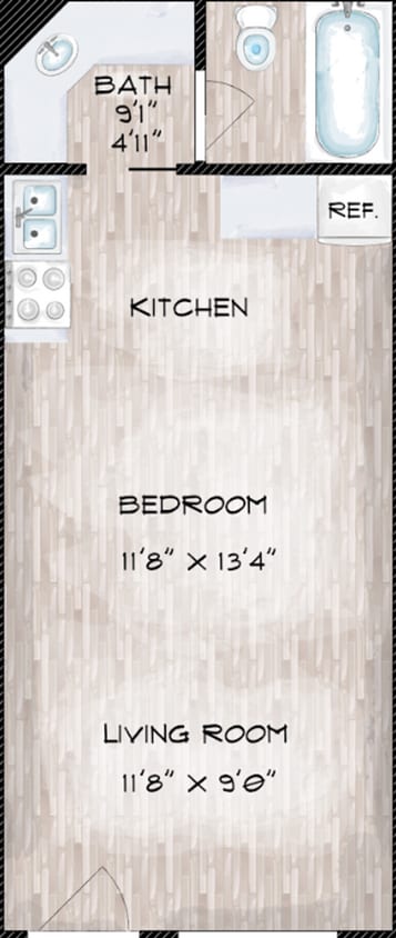Floor Plan - Pool View Studio