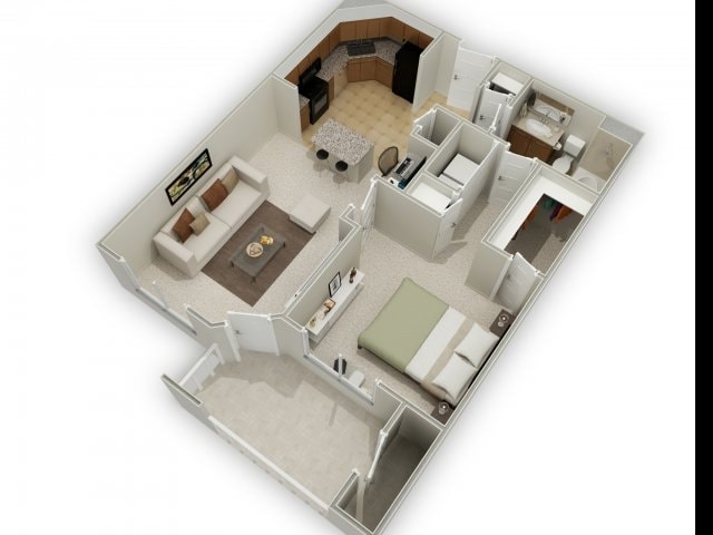 Meadowview - A3 The Oakwood - 1 Bedroom, 1 Bathroom