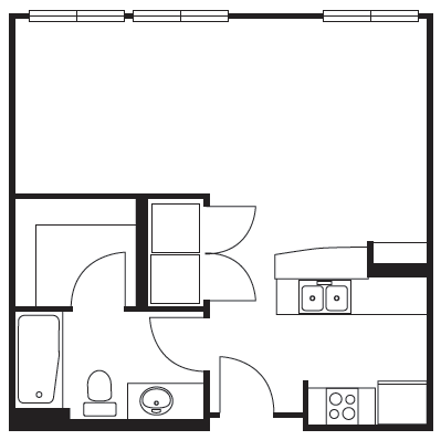 Floor Plan - S04 0 Bed 1 Bath