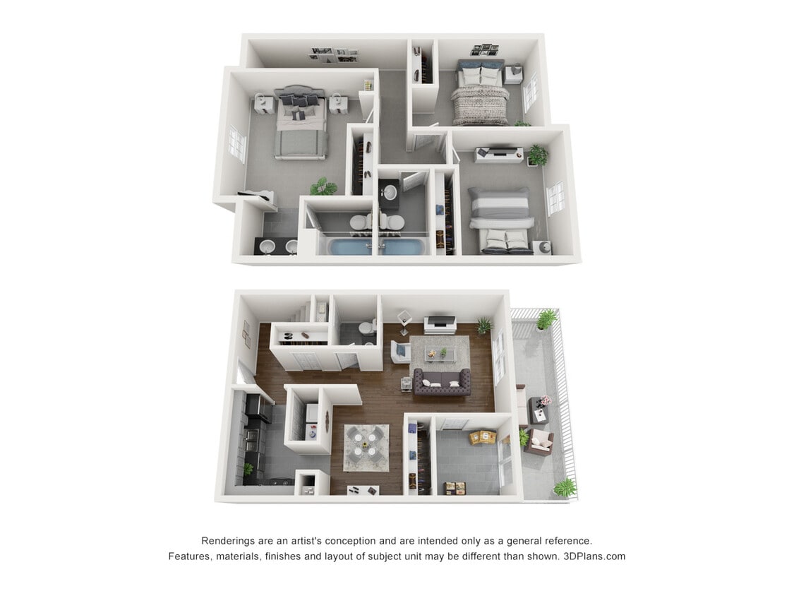 Floor Plan - 3 Bedroom 2.5 Bath