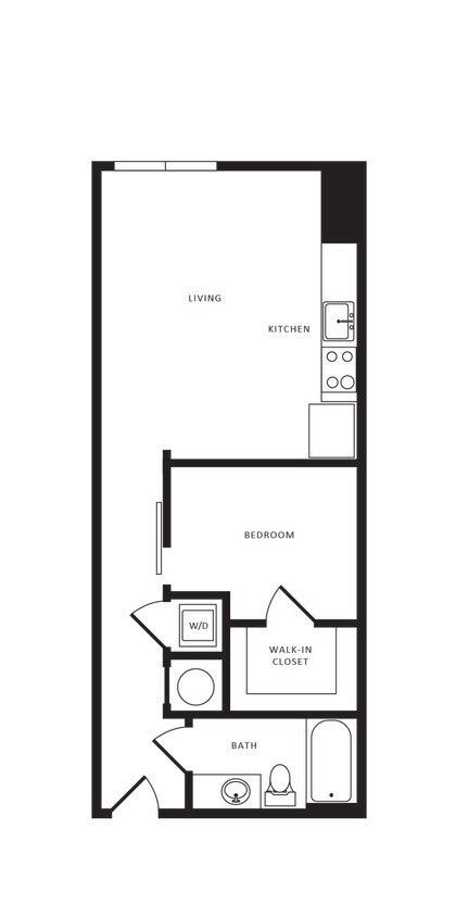 Floor Plan - 1 Bed/1 Bath-A05 Modern