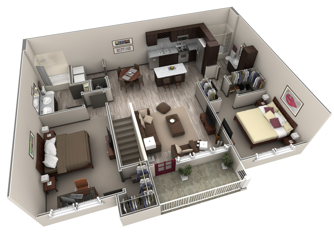 Floor Plan - 2 BR Grand Overlook
