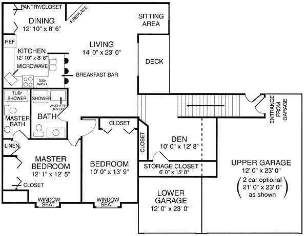 Floor Plan - South Side Upper w/Den
