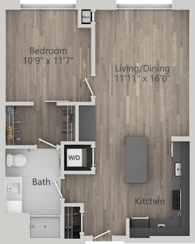 Floor Plan - 2-1B