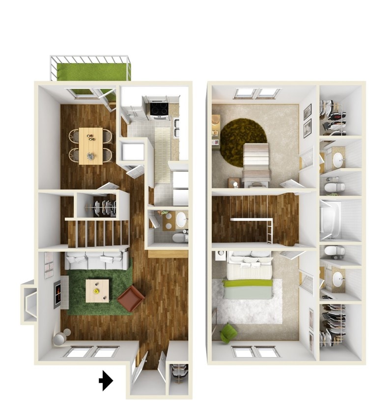 Floor Plan - 2.2A Townhome