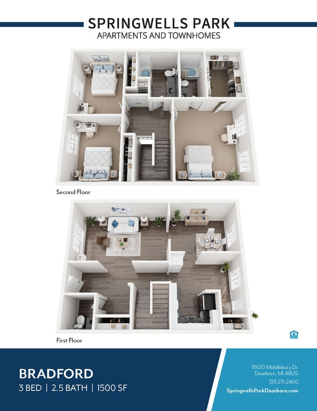 Floor Plan - 3 BEDROOM 2.5 BATH