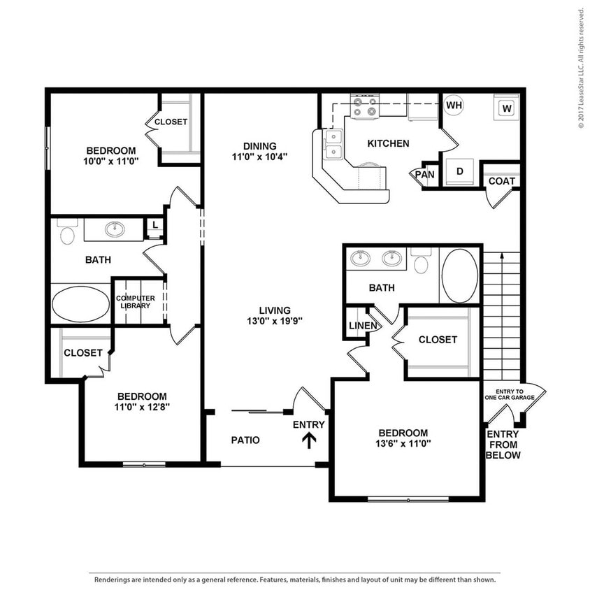 Three bedroom apartment in Round Rock, Texas. - C1GS