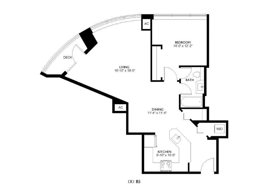 Floor Plan - 1x1 B5