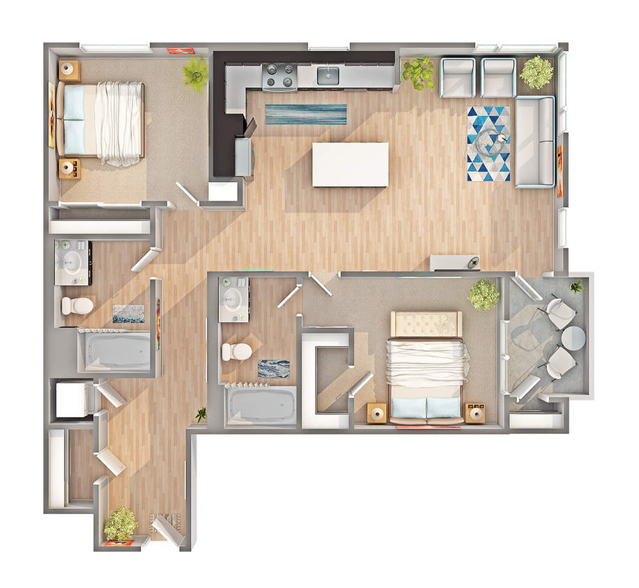 B5 | 2-Bedroom Floorplan - B5