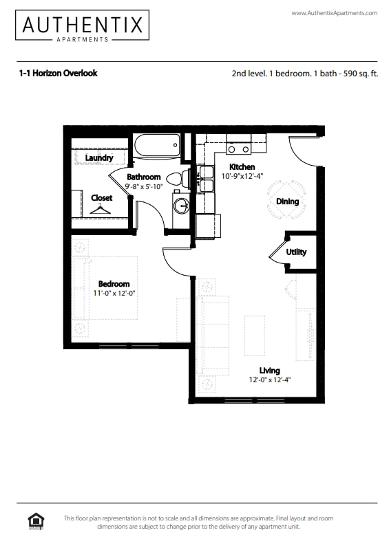 Floor Plan - 1 BR Horizon Overlook