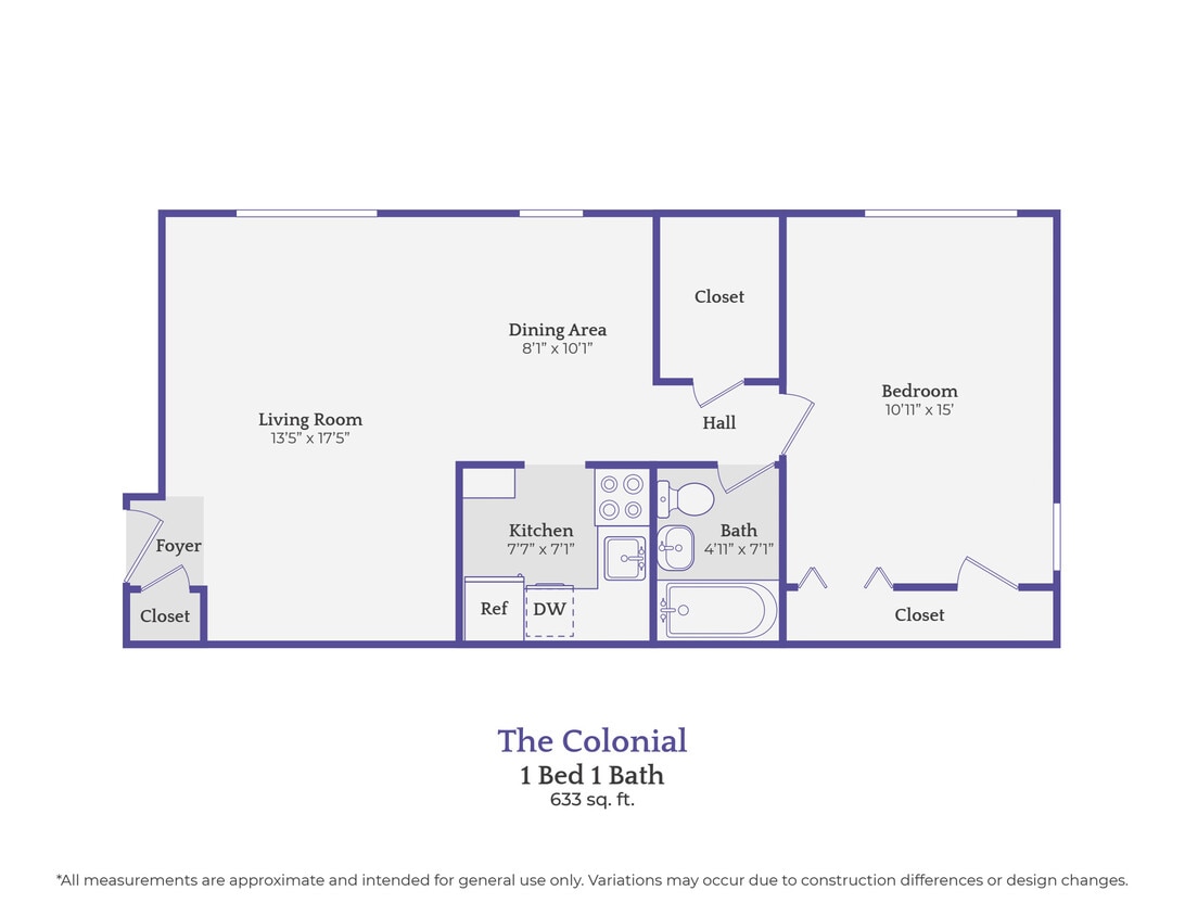 TheColonial_1Bed1Bath - The Colonial-1 bedroom/1 bath