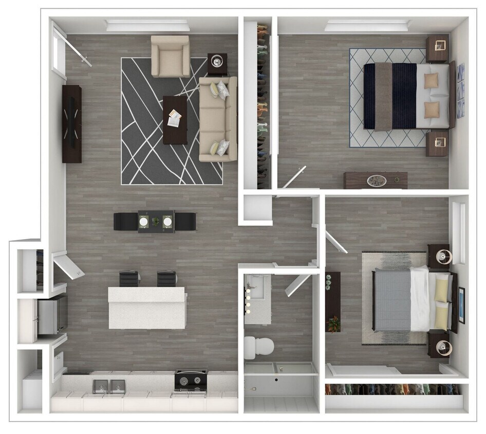 Floor Plan - 2 Bedrooms