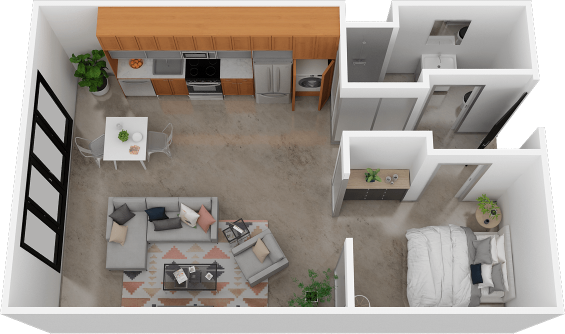 Floor Plan - 1 Bed / 1 Bath