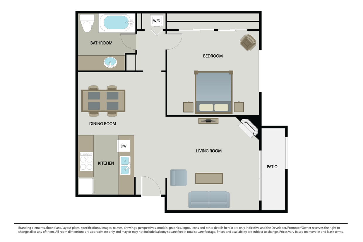 B2 - 1 Bed 1 Bath - B2 - 1 Bed 1 Bath