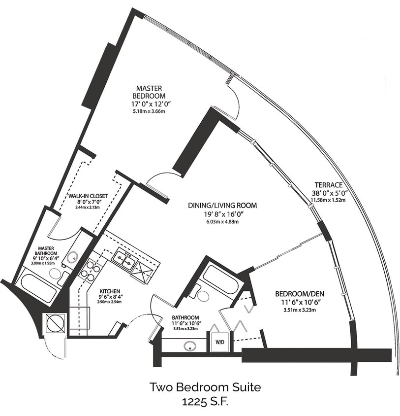 Floor Plan - Two-Bedroom City View