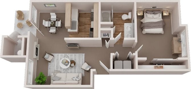 Floor Plan - 1x1 Renoavted