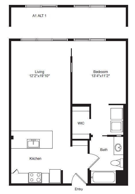 Floor Plan - A04 | 1X1