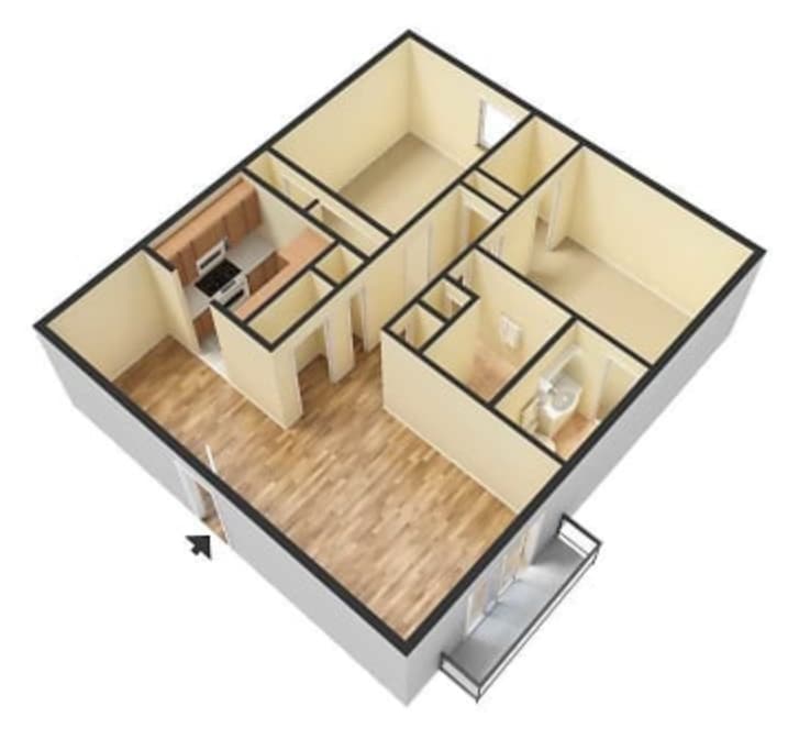 Floor Plan - The Granada 2x2