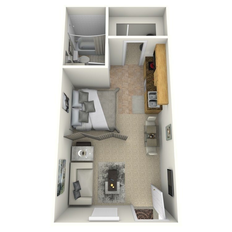 Floor Plan - Derby Renovated - Studio