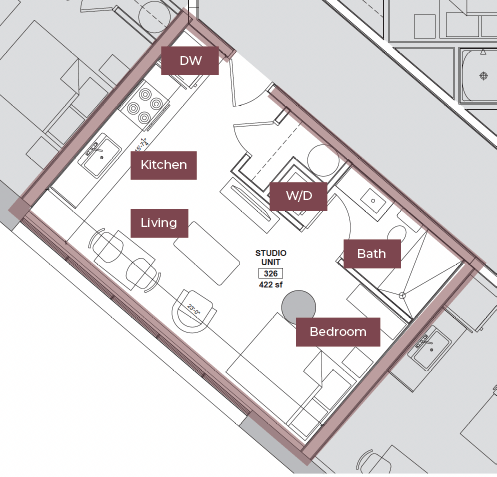 Floor Plan - Studio Floor Plan A | Lofts South