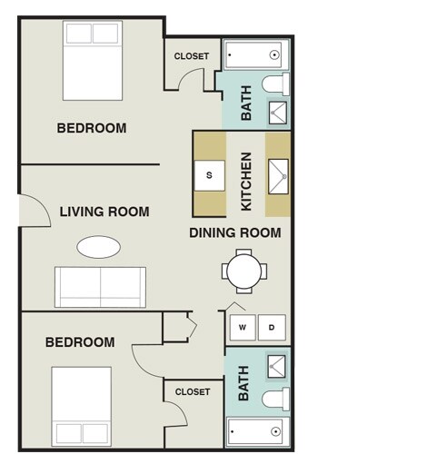 2BR/2BA - 2X2