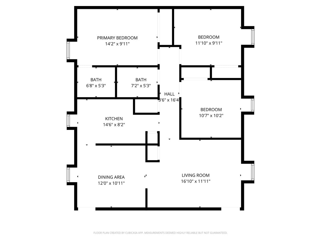 Floor Plan - 3 bedroom / 2 Bathroom