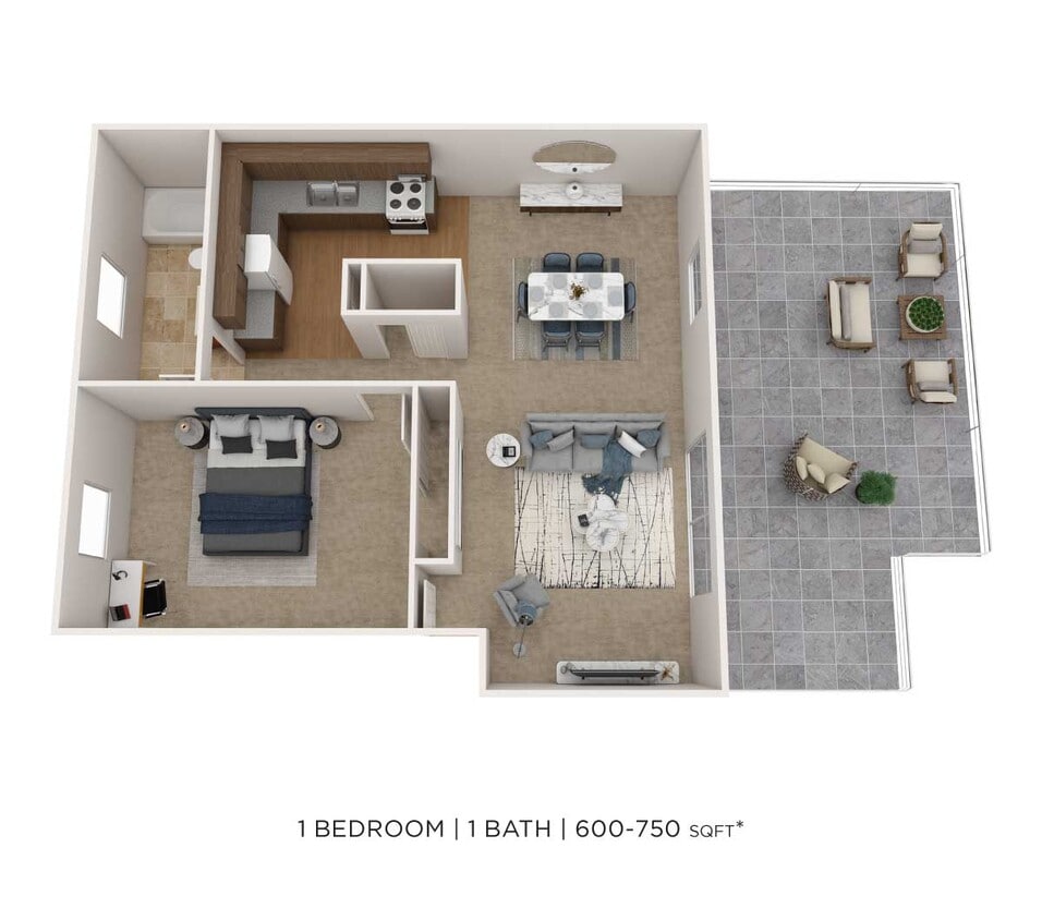 Floor Plan - One Bedroom