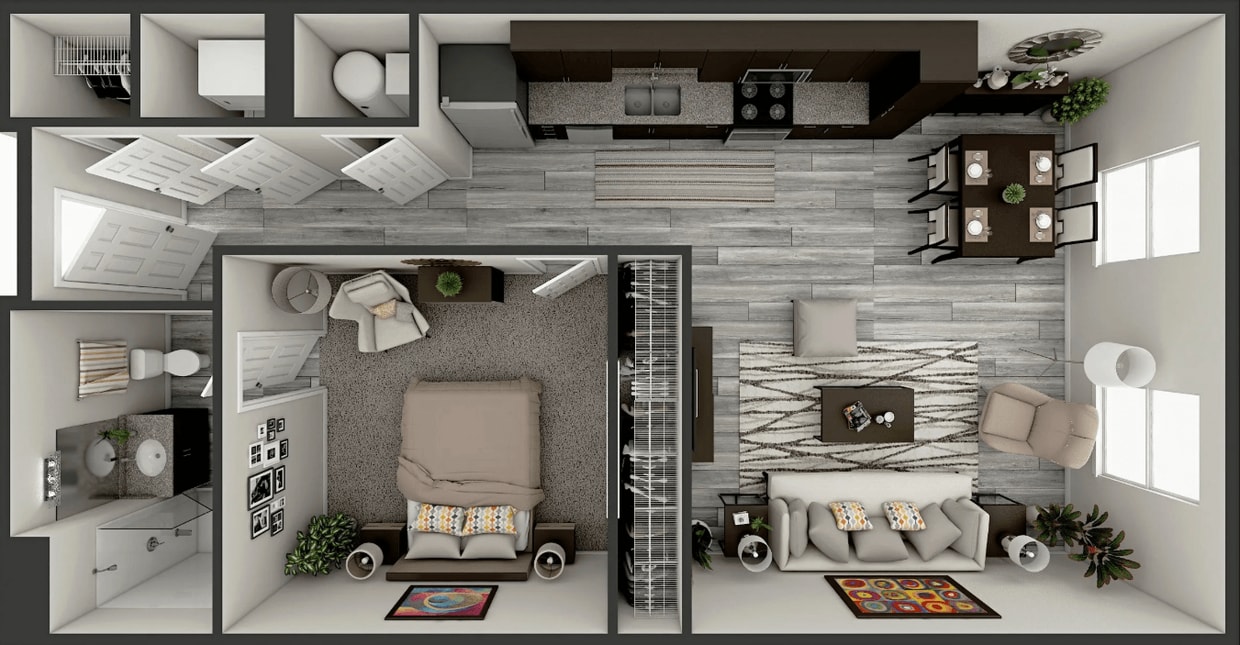 Floor Plan - Chapman 1 Bedroom 1 Bath