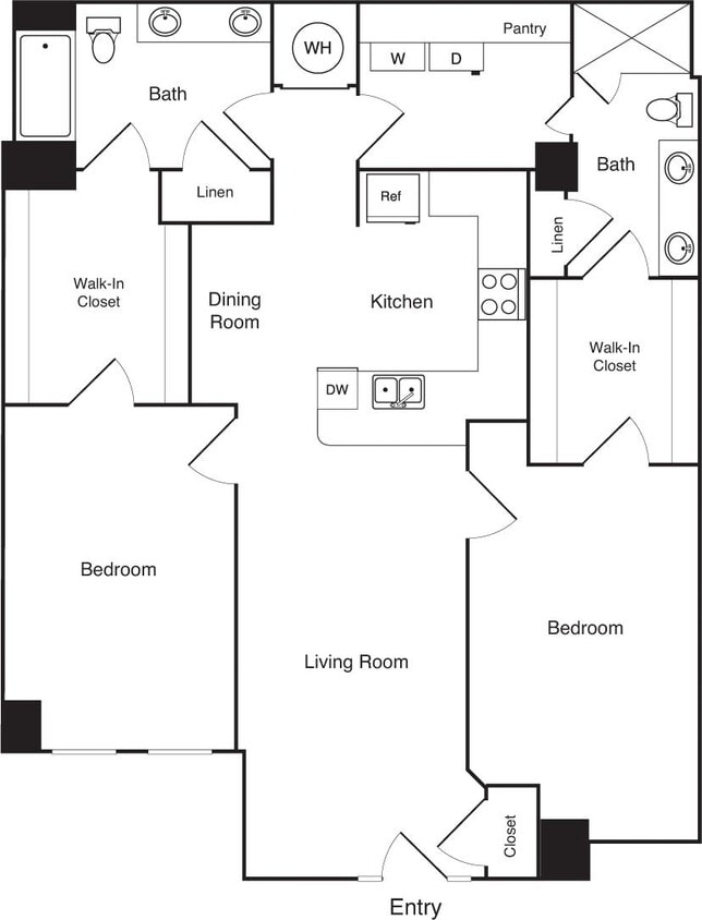 Floor Plan - 2 Bedrooms B1