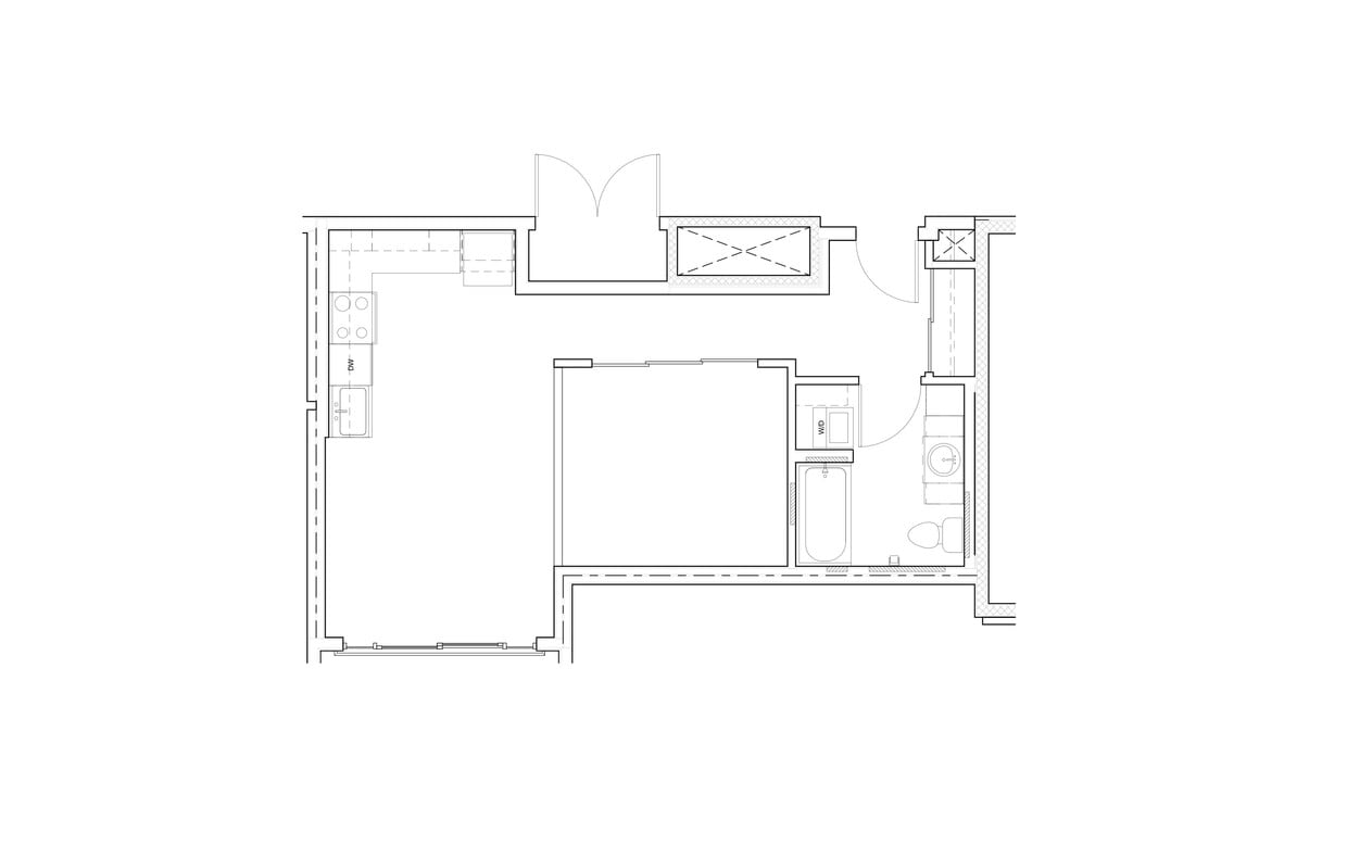 Floor Plan - 1 Bed/1 Bath-C18