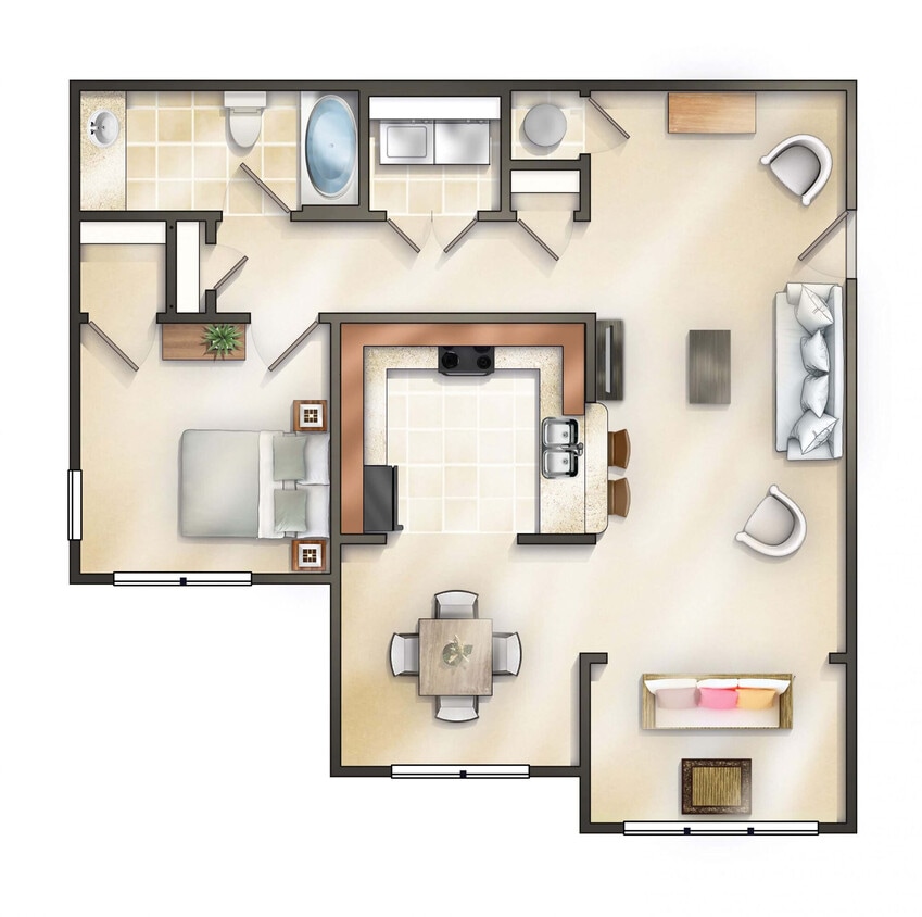 Floor Plan - The Fairfield w/Sunroom