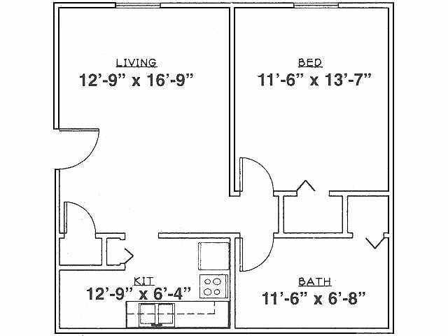 1BR/1BA - 1 BD Standard