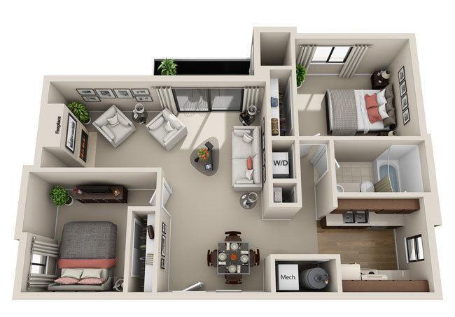 Floor Plan - Two Bedroom