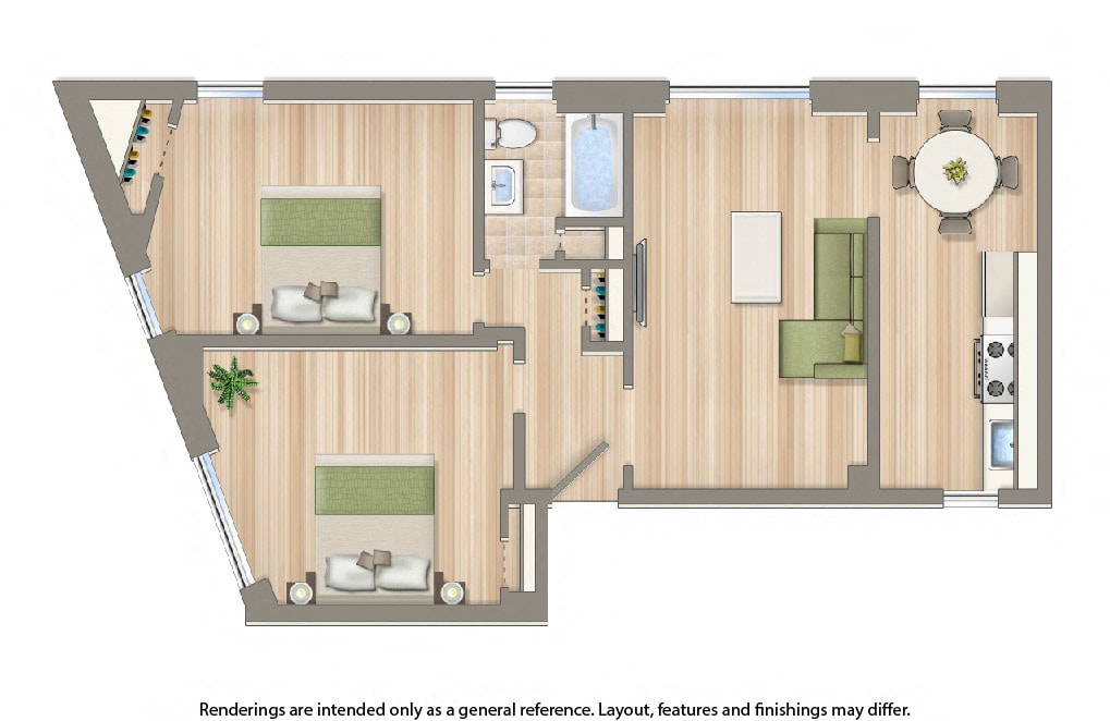 Floor Plan - 2 Bedroom A