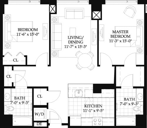 Floor Plan - Asteria Two Bedroom (4)